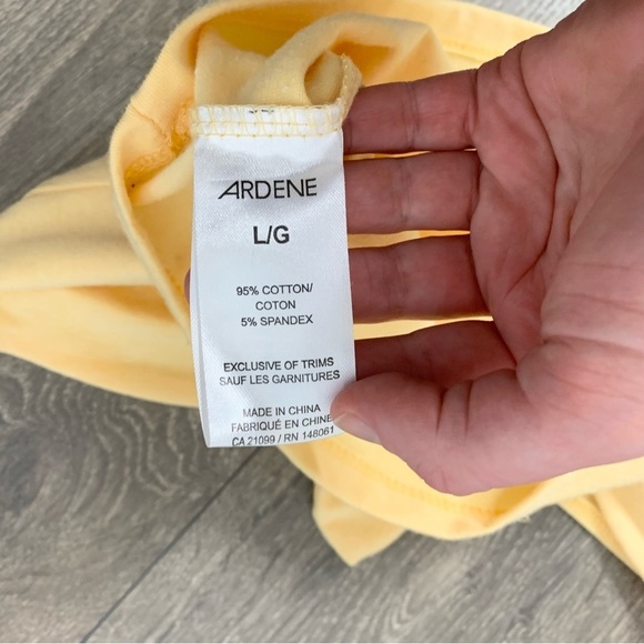 Ardene Women's Tube Top Bandeau Strapless Yellow Tie Bow Front Cropped Size L - Picture 8 of 10